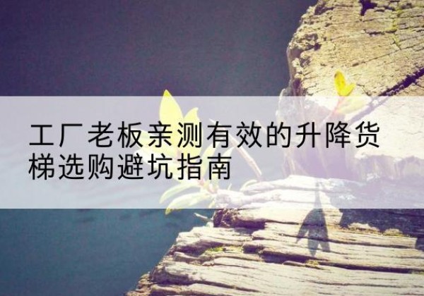 八步升降货梯怎么选-工厂老板亲测有效的升降货梯选购避坑指南